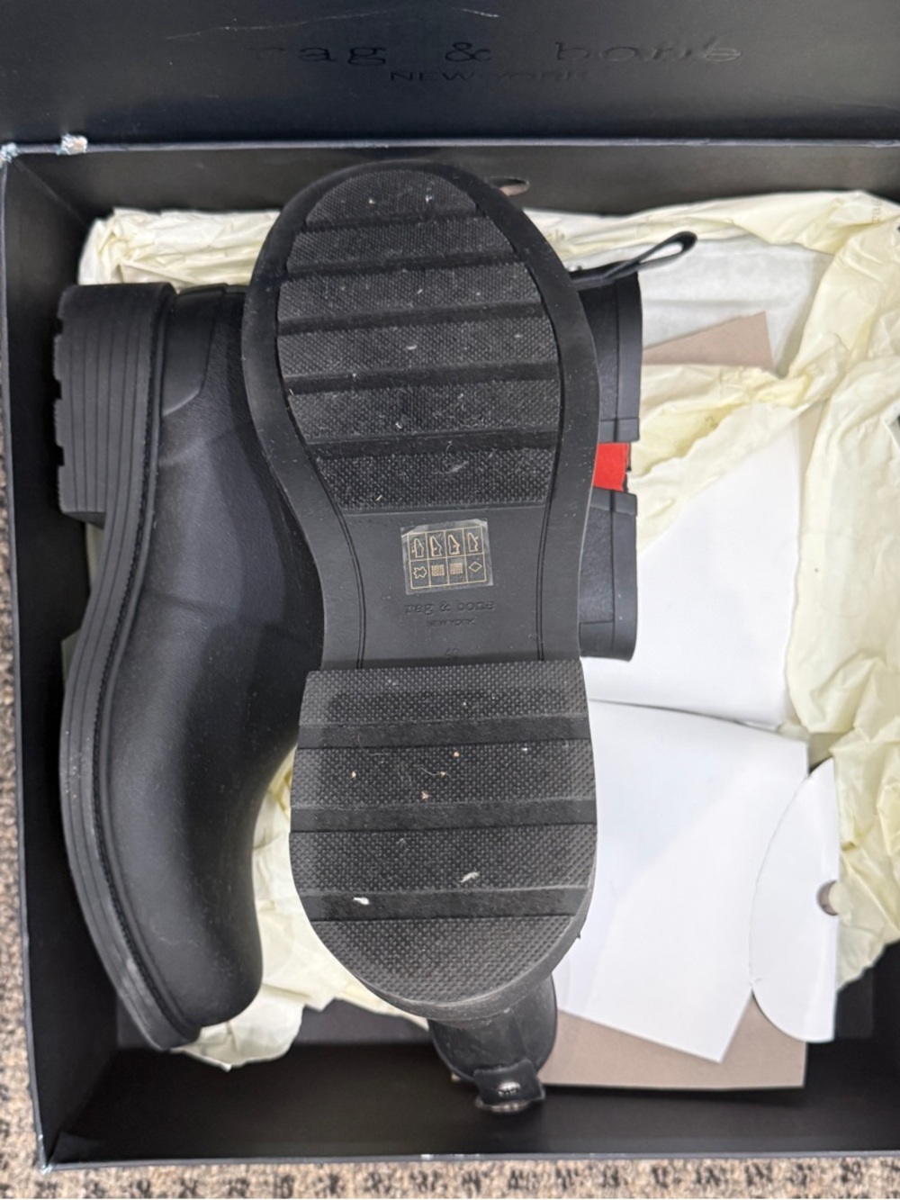 rag & bone -Moto Rain Boots size 10/40 - Picture 8 of 8